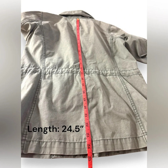 Madewell Cotton Full Zip Green Cargo Military Utility Jacket Size Small EUC - Picture 9 of 9